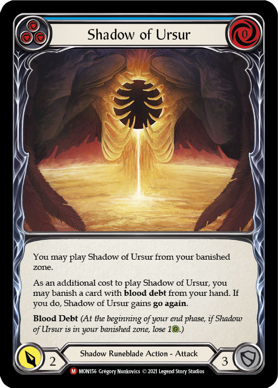 Shadow of Ursur (Rainbow Foil) [MON156-RF] 1st Edition Rainbow Foil | GnG Games