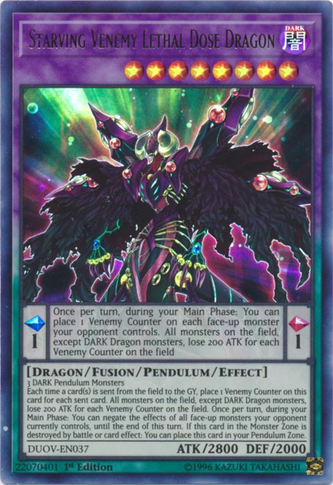 Starving Venemy Lethal Dose Dragon [DUOV-EN037] Ultra Rare | GnG Games