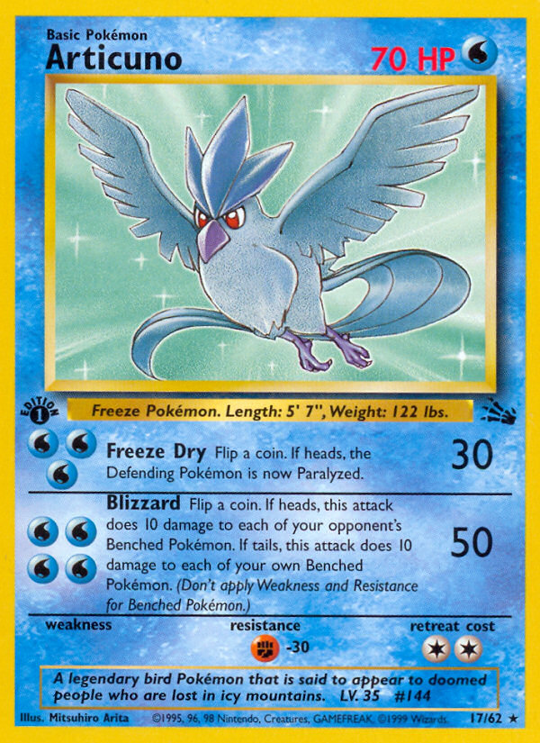 Articuno (17/62) [Fossil 1st Edition] | GnG Games