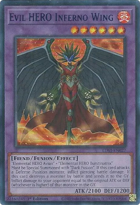 Evil HERO Inferno Wing (Blue) [LDS3-EN027] Ultra Rare | GnG Games