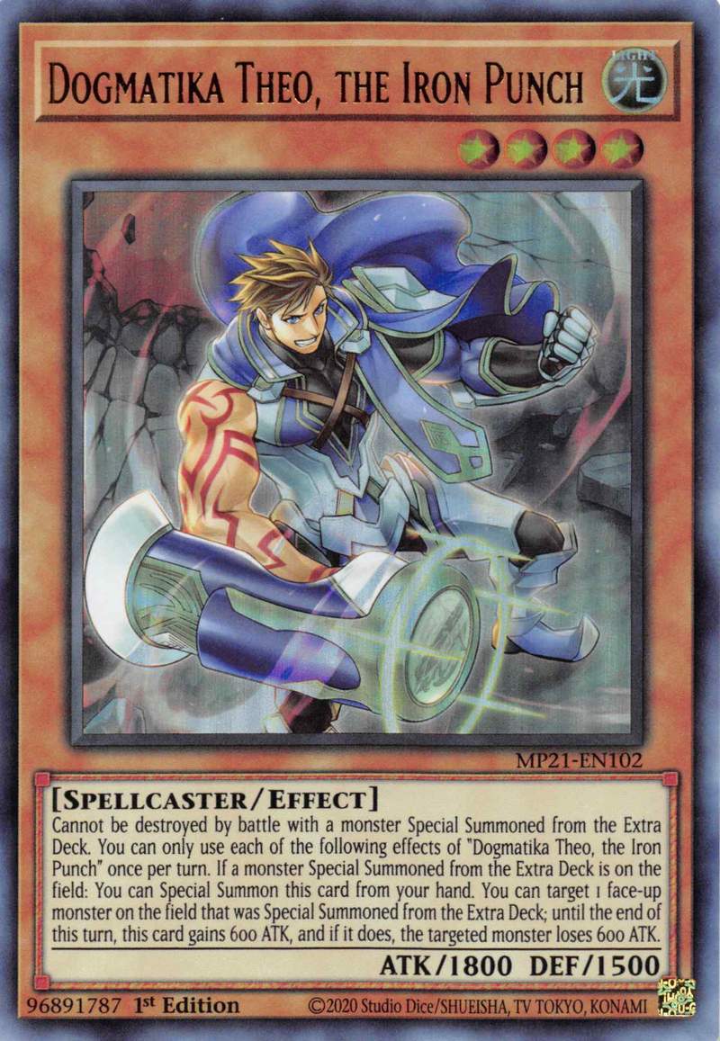 Dogmatika Theo, the Iron Punch [MP21-EN102] Ultra Rare | GnG Games