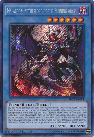 Malacoda, Netherlord of the Burning Abyss [SECE-EN085] Secret Rare | GnG Games