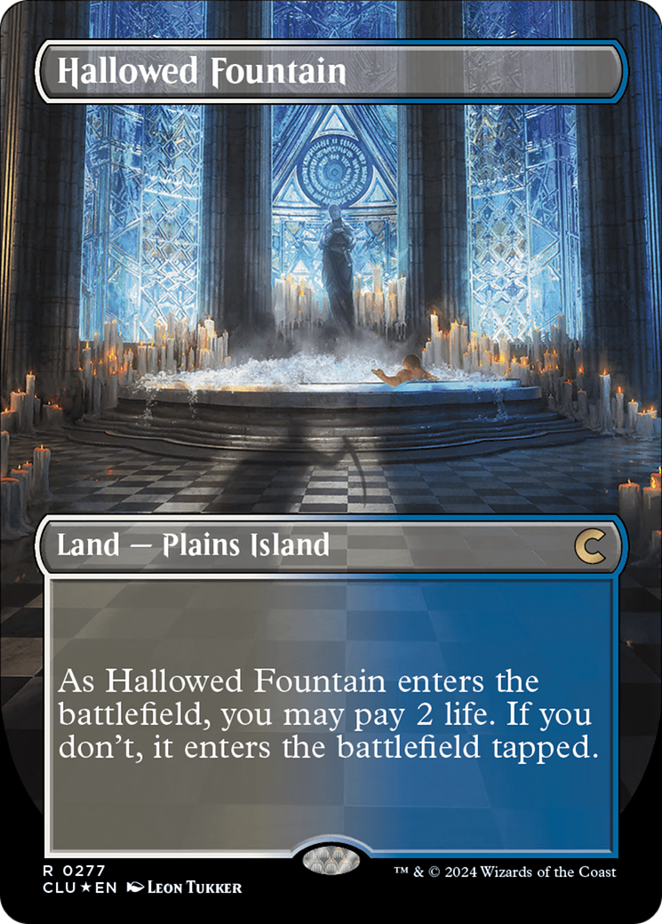 Hallowed Fountain (Borderless) [Ravnica: Clue Edition] | GnG Games