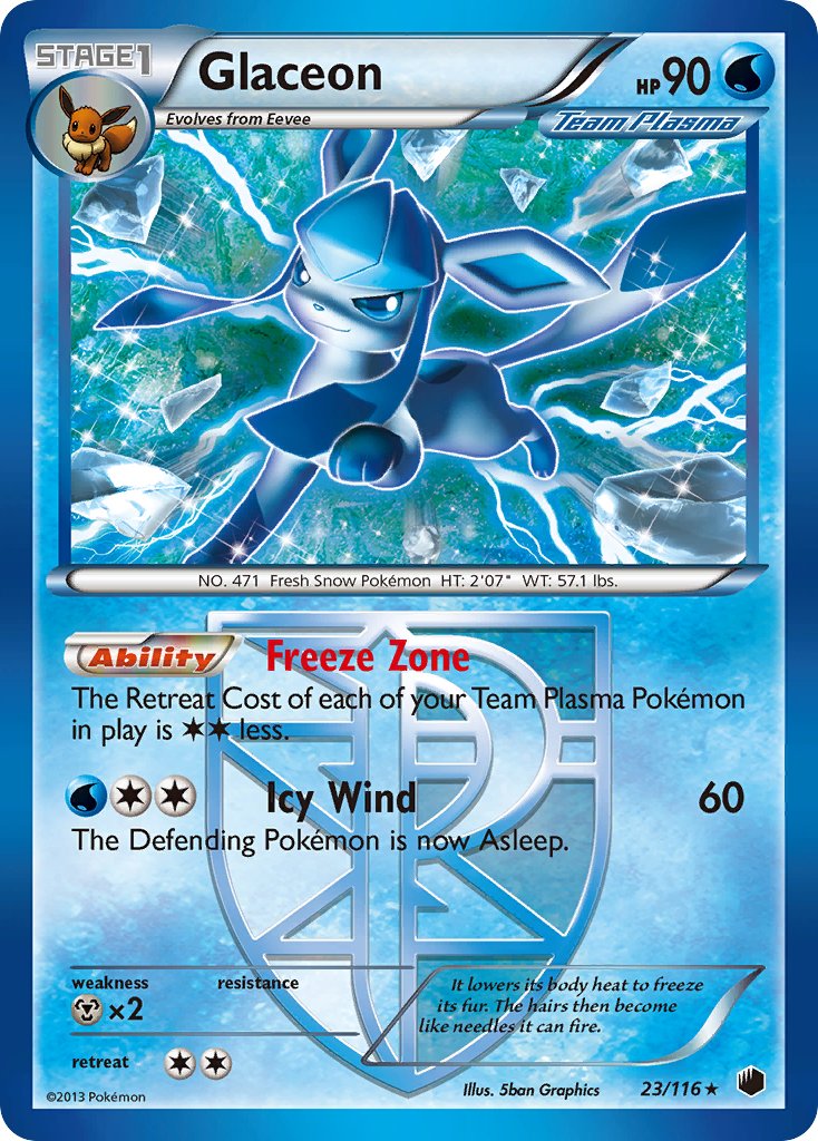 Glaceon (23/116) (Theme Deck Exclusive) [Black & White: Plasma Freeze] | GnG Games