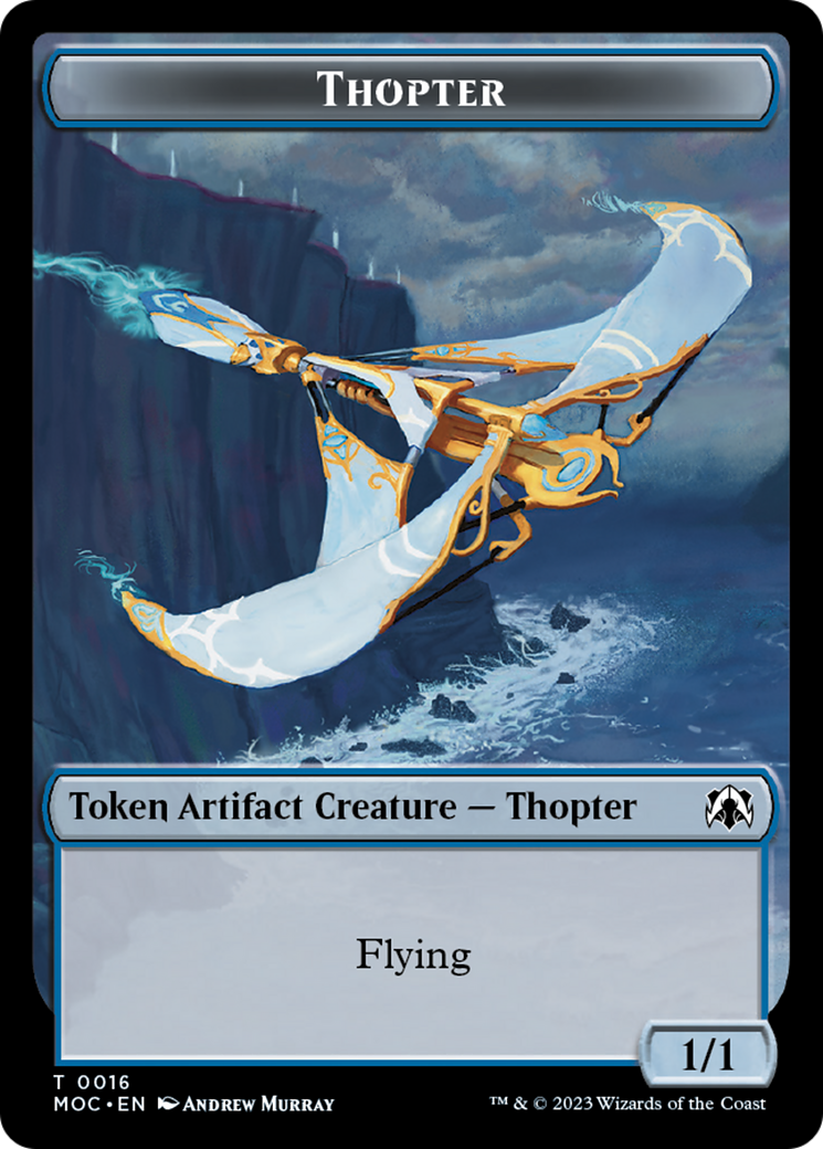 Thopter // Gold Double-Sided Token [March of the Machine Commander Tokens] | GnG Games