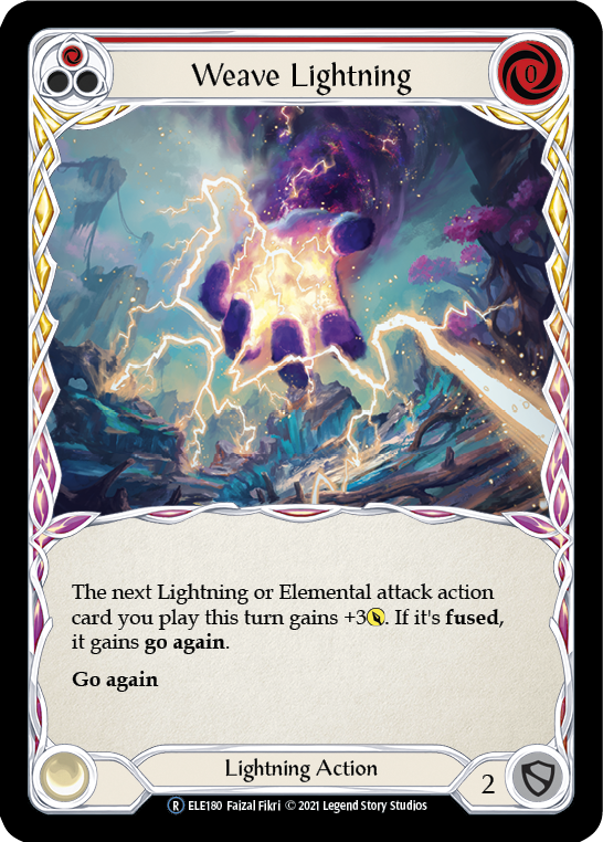 Weave Lightning (Red) [U-ELE180] Unlimited Rainbow Foil | GnG Games