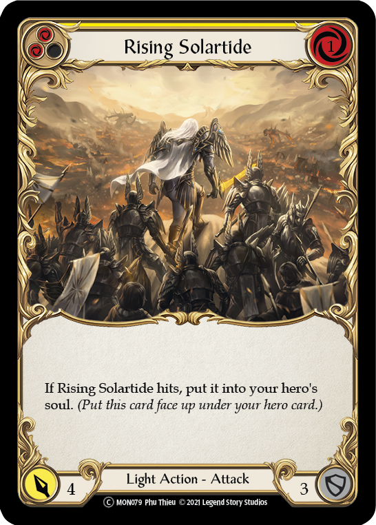 Rising Solartide (Yellow) [U-MON079-RF] Unlimited Rainbow Foil | GnG Games