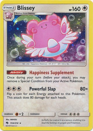 Blissey (153/214) (Cosmos Holo) [Sun & Moon: Lost Thunder] | GnG Games