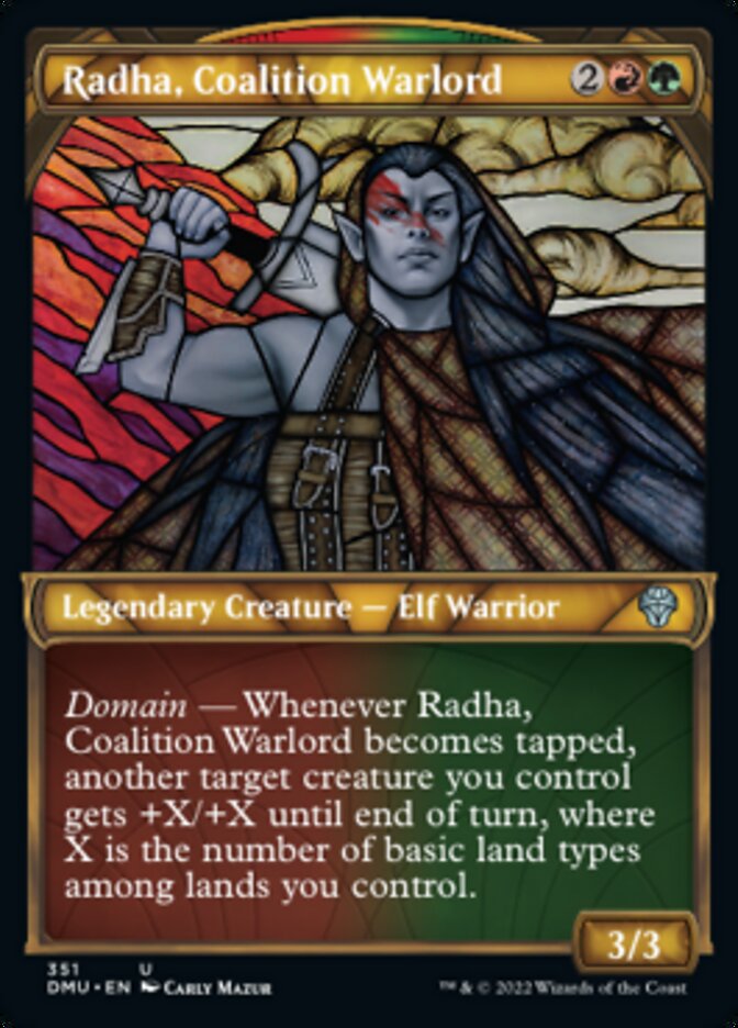 Radha, Coalition Warlord (Showcase Textured) [Dominaria United] | GnG Games