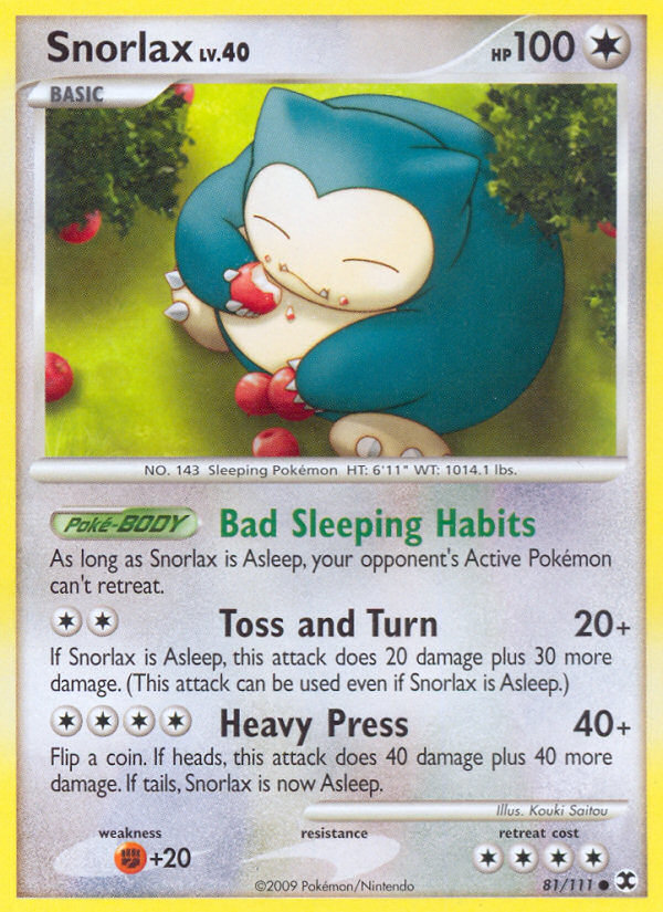 Snorlax (81/111) [Platinum: Rising Rivals] | GnG Games