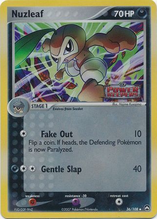 Nuzleaf (36/108) (Stamped) [EX: Power Keepers] | GnG Games