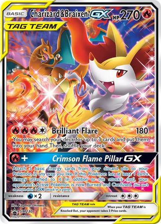 Charizard & Braixen GX (SM230) (Jumbo Card) [Sun & Moon: Black Star Promos] | GnG Games