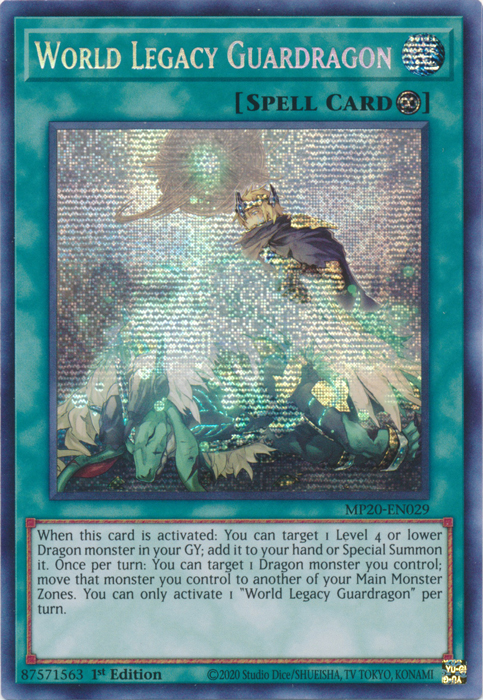 World Legacy Guardragon [MP20-EN029] Prismatic Secret Rare | GnG Games