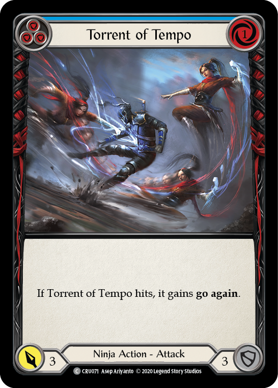 Torrent of Tempo (Blue) [CRU071] 1st Edition Rainbow Foil | GnG Games