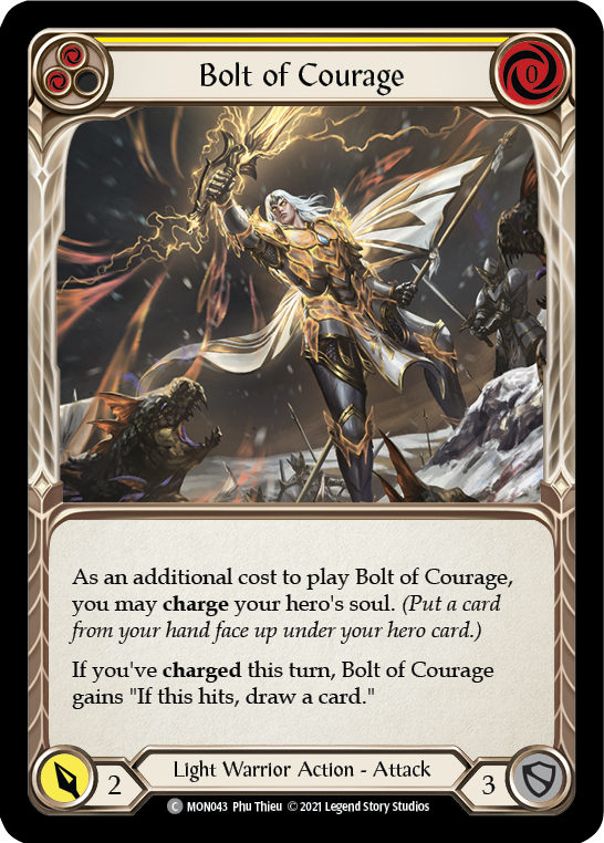 Bolt of Courage (Yellow) [MON043] 1st Edition Normal | GnG Games