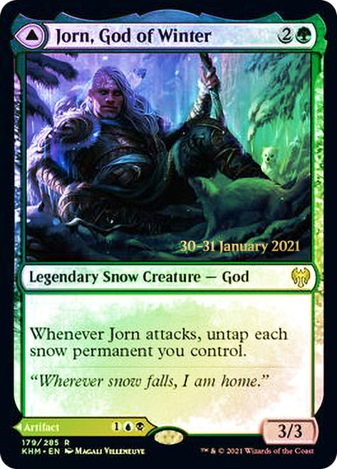 Jorn, God of Winter // Kaldring, the Rimestaff   [Kaldheim Prerelease Promos] | GnG Games