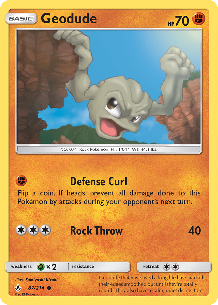 Geodude (87/214) [Sun & Moon: Unbroken Bonds] | GnG Games