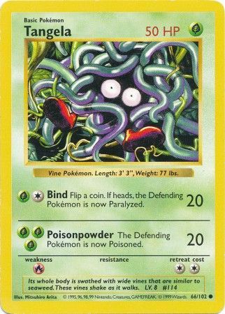 Tangela (66/102) [Base Set Shadowless Unlimited] | GnG Games