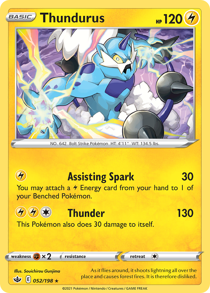 Thundurus (052/198) (Theme Deck Exclusive) [Sword & Shield: Chilling Reign] | GnG Games