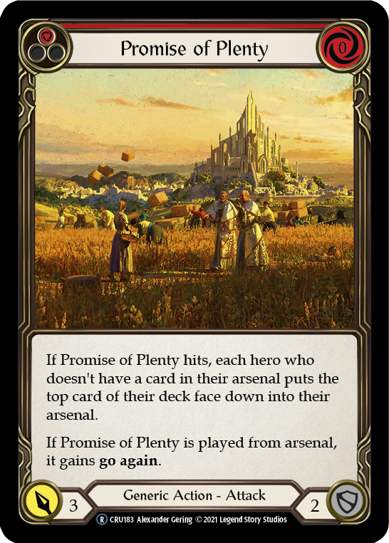 Promise of Plenty (Red) [CRU183] Unlimited Normal | GnG Games