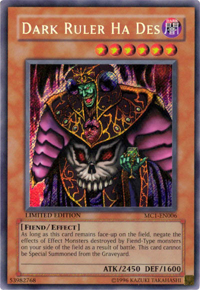 Dark Ruler Ha Des [MC1-EN006] Secret Rare | GnG Games