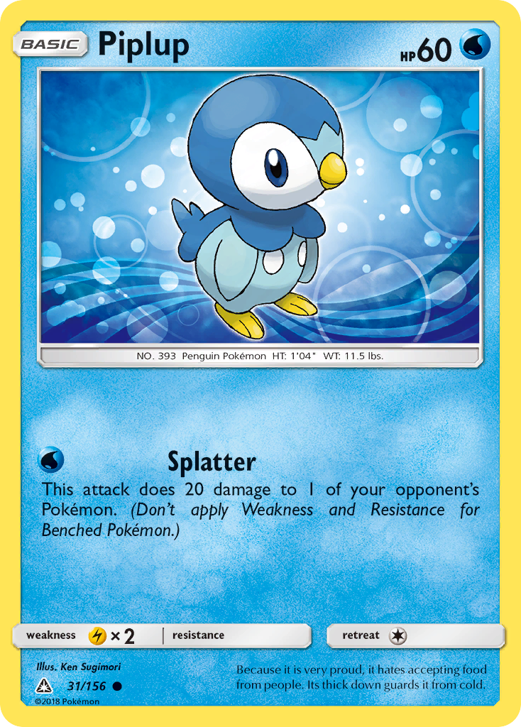 Piplup (31/156) [Sun & Moon: Ultra Prism] | GnG Games