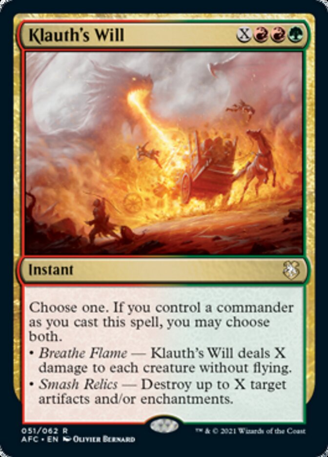 Klauth's Will [Dungeons & Dragons: Adventures in the Forgotten Realms Commander] | GnG Games