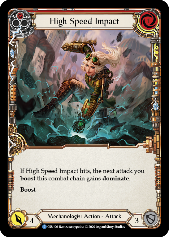 High Speed Impact (Red) [CRU106] 1st Edition Rainbow Foil | GnG Games