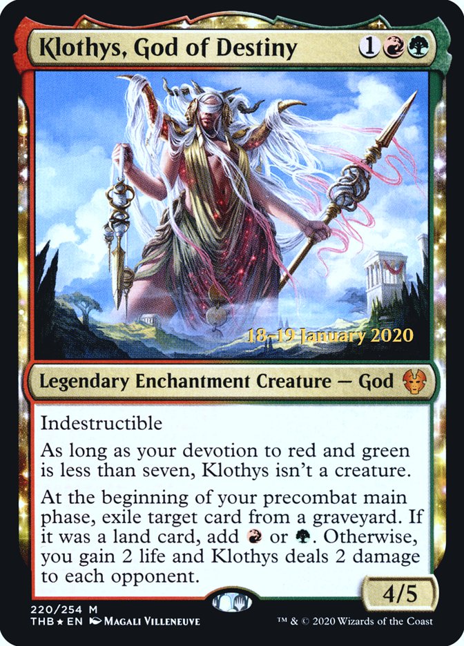 Klothys, God of Destiny [Theros Beyond Death Prerelease Promos] | GnG Games