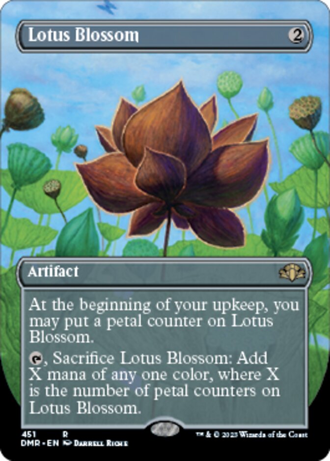 Lotus Blossom (Borderless Alternate Art) [Dominaria Remastered] | GnG Games