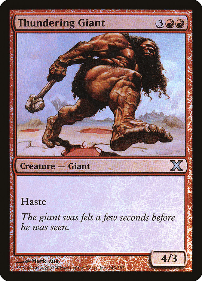 Thundering Giant (Premium Foil) [Tenth Edition] | GnG Games