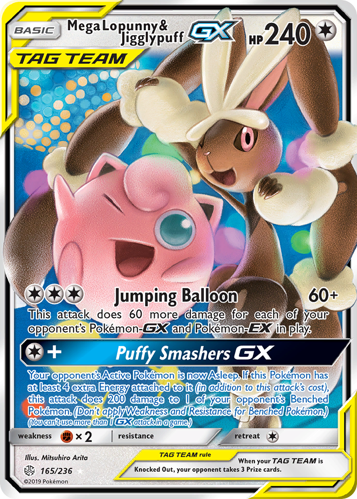 Mega Lopunny & Jigglypuff GX (165/236) [Sun & Moon: Cosmic Eclipse] | GnG Games