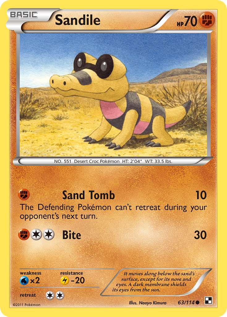 Sandile (63/114) [Black & White: Base Set] | GnG Games