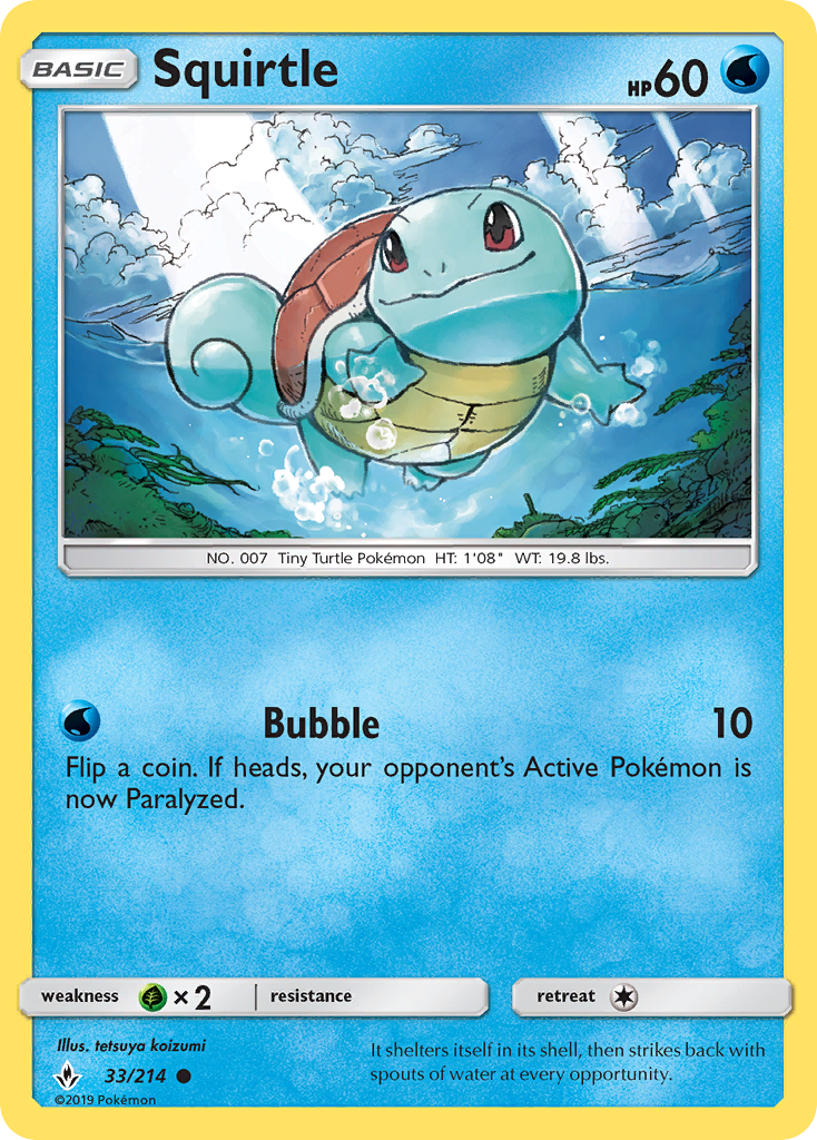 Squirtle (33/214) [Sun & Moon: Unbroken Bonds] | GnG Games