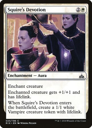 Squire's Devotion [Rivals of Ixalan] | GnG Games