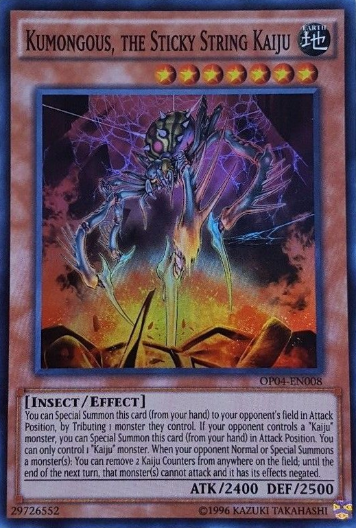 Kumongous, the Sticky String Kaiju [OP04-EN008] Super Rare | GnG Games