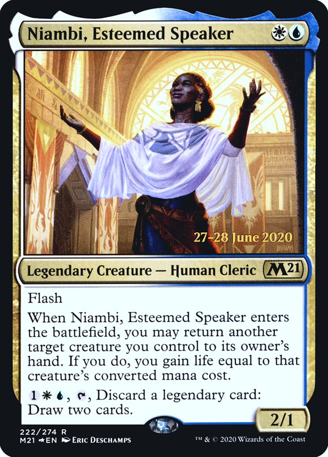 Niambi, Esteemed Speaker  [Core Set 2021 Prerelease Promos] | GnG Games