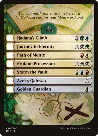 Checklist Card - Rivals of Ixalan [Rivals of Ixalan Tokens] | GnG Games