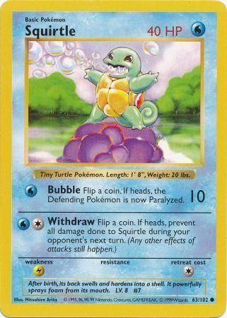 Squirtle (63/102) [Base Set Shadowless Unlimited] | GnG Games