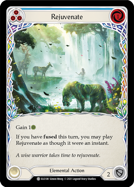 Rejuvenate (Blue) [ELE108] (Tales of Aria)  1st Edition Rainbow Foil | GnG Games