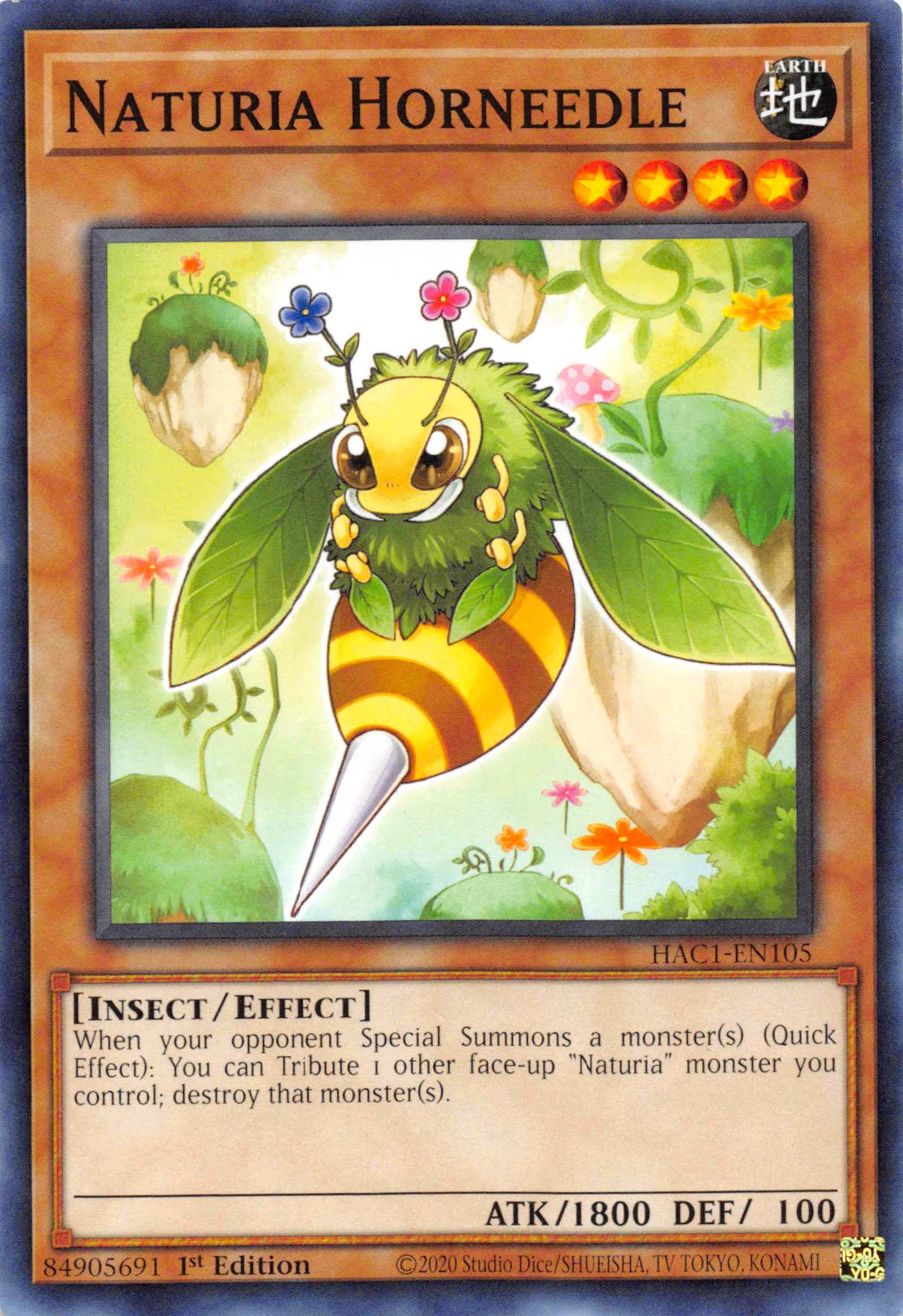 Naturia Horneedle (Duel Terminal) [HAC1-EN105] Parallel Rare | GnG Games