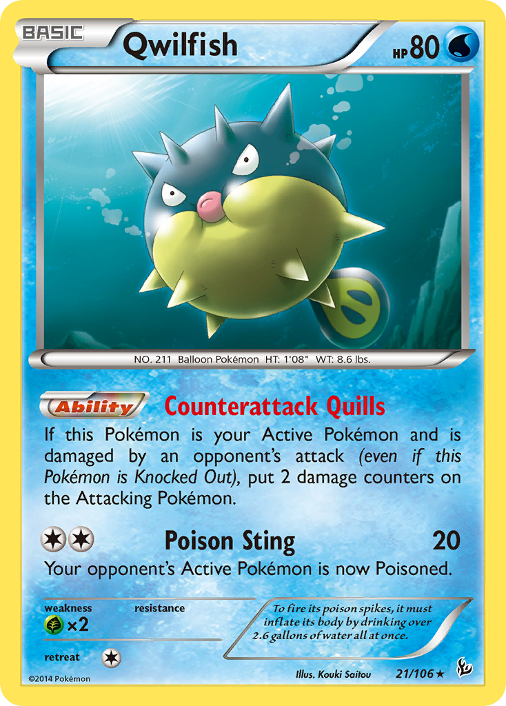 Qwilfish (21/106) [XY: Flashfire] | GnG Games