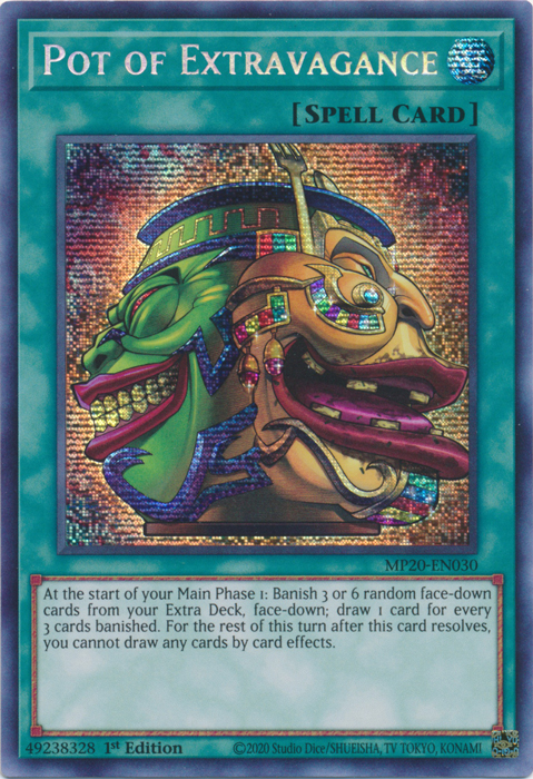 Pot of Extravagance [MP20-EN030] Prismatic Secret Rare | GnG Games