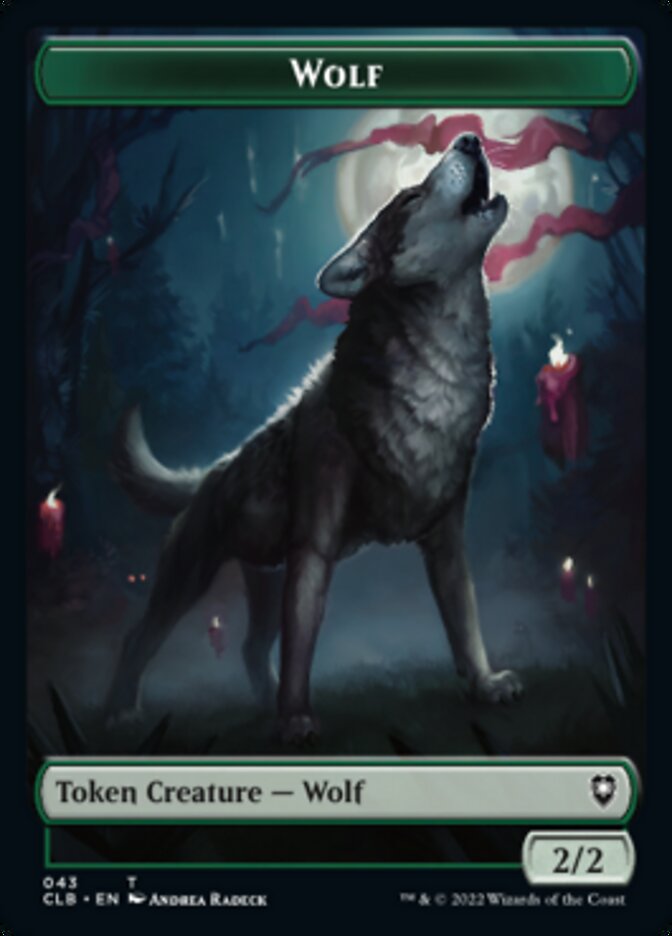 Wolf // Insect Double-sided Token [Commander Legends: Battle for Baldur's Gate Tokens] | GnG Games