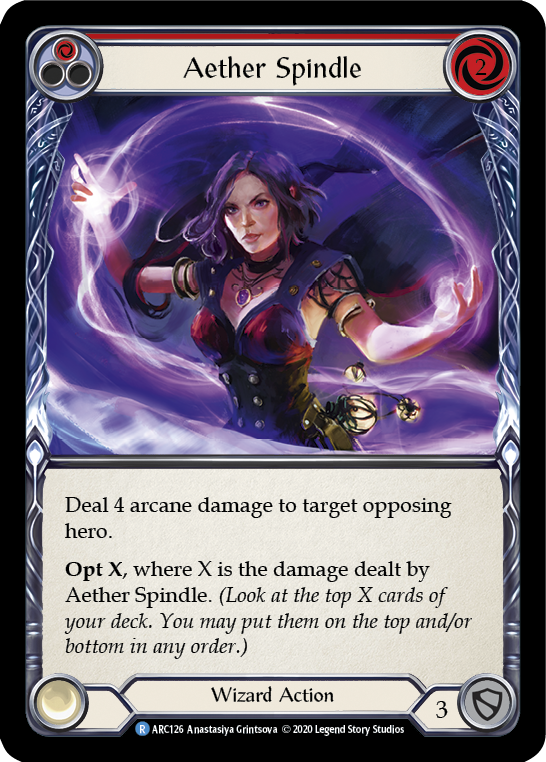 Aether Spindle (Red) [ARC126] Unlimited Edition Rainbow Foil | GnG Games