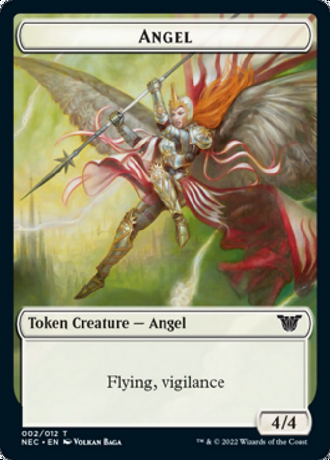 Angel // Elephant Double-sided Token [Kamigawa: Neon Dynasty Commander Tokens] | GnG Games