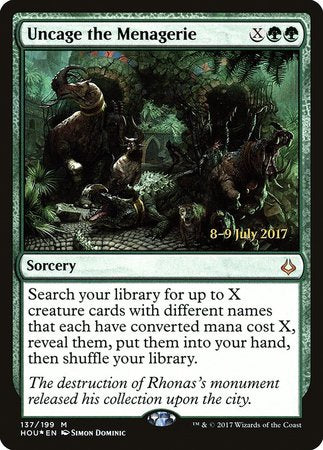 Uncage the Menagerie [Hour of Devastation Promos] | GnG Games