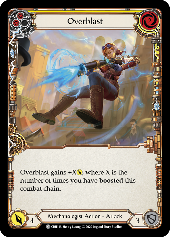 Overblast (Yellow) [CRU113] 1st Edition Rainbow Foil | GnG Games