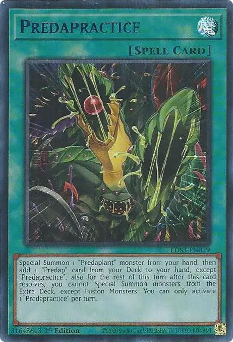 Predapractice (Blue) [LDS3-EN079] Ultra Rare | GnG Games