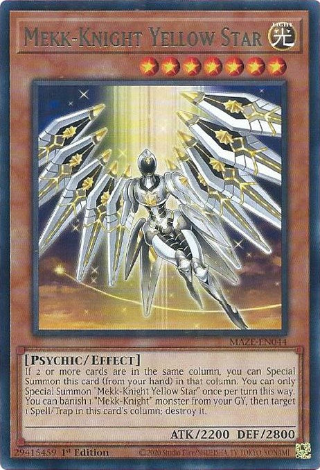 Mekk-Knight Yellow Star [MAZE-EN044] Rare | GnG Games